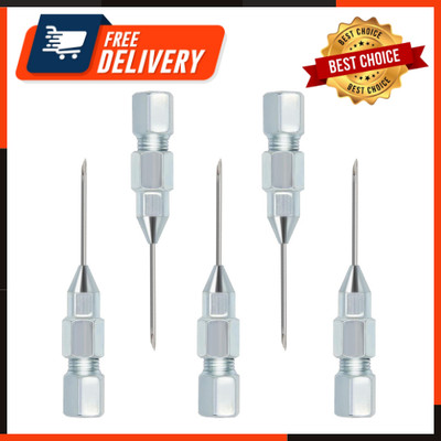 5Pcs Grease Gun Needle Tip Of The Mouth Grease Adapter Grease Injector Needle