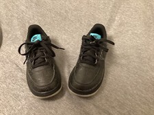 Nike Air Force 1 Pre Owned Youth Size 1 Black/ Black -Lt Blue Fury