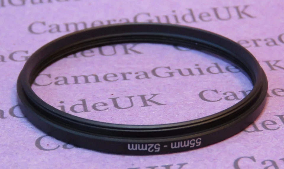 55mm to 52mm Male-Female Stepping Step Down Filter Ring Adapter 55mm-52mm - Image 2 of 2