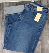 Vintage 90's Universal Thread Women's 14 Blue Mid-Rise Baggy Jeans NEW NWT Denim