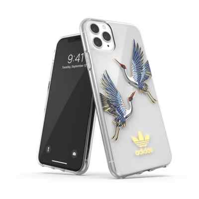Original Adidas Gold Logo Whooping Crane Clear Case für iPhone 11 Pro Max