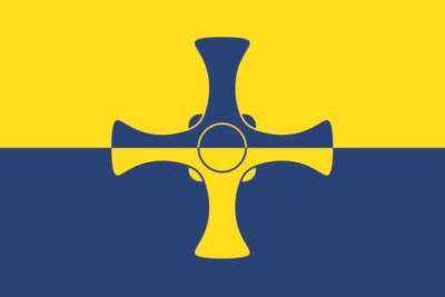 Aufkleber Grafschaft Durham Flagge Fahne 30 x 20 cm Autoaufkleber Sticker