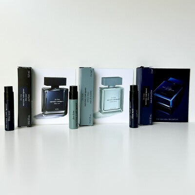 Narciso Rodriguez FOR HIM Cologne Collection Sample Spray Vials 3pc Set
