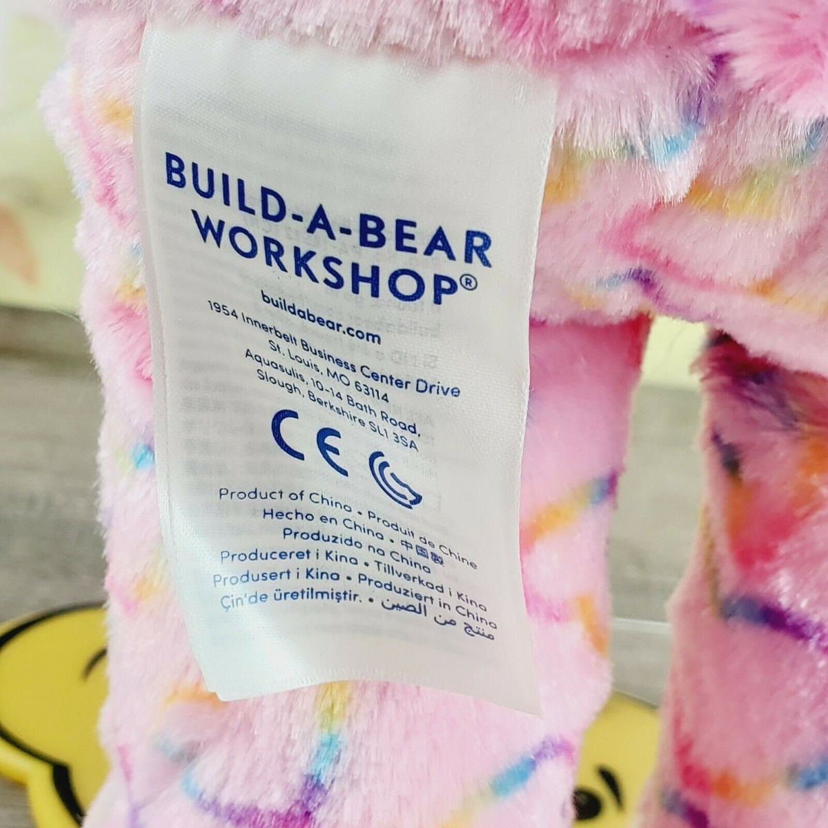 ♡pink_bear♡ NWT Build A Bear Rainbow Smiles Condo Cub Plush Valentine's