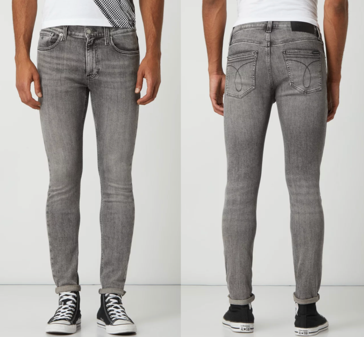 Calvin Klein Jeans Men's Super Skinny Fit Stretch Denim Pants Slim