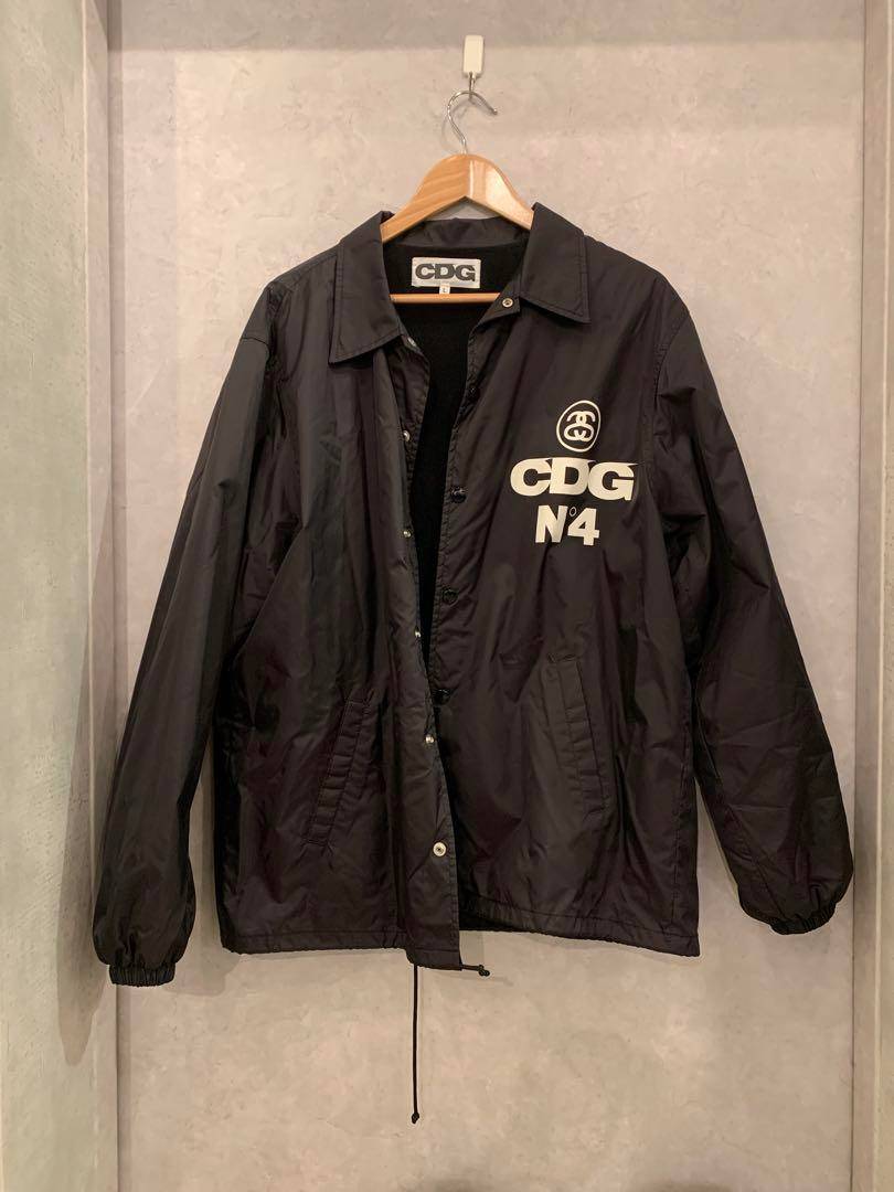 CDG x Stussy Coach Jacket Black Size L Used Lightweight CDG x Stussy Coach Jacket Black Size L Used Lightweight