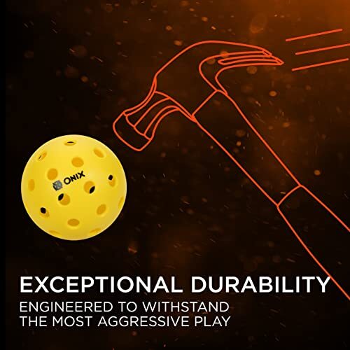 ONIX Pure 2 Outdoor Yellow Pickleball Balls 6-Pack  