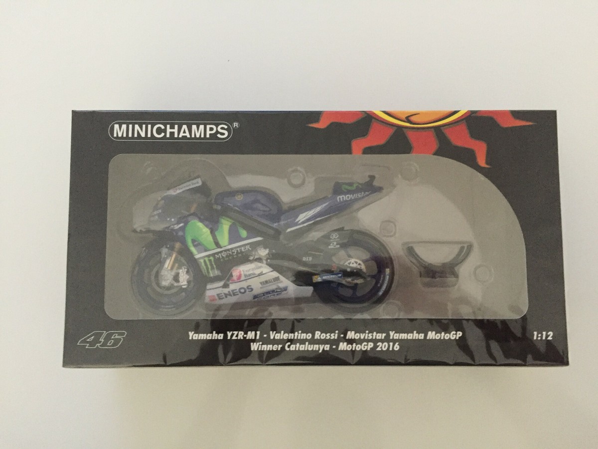 Yamaha YZR M1 2016 Winner Catalunya Moto GP Rossi Minichamps 1/12