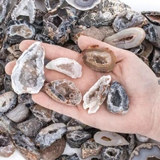 Small Agate Oco Geode Natural Rough Half Gemstone Mineral Sparkly Jewelry Making