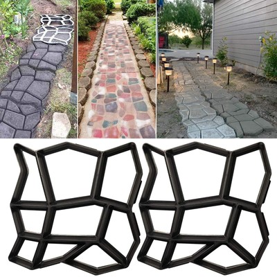 2 Packs 16.9 x 16.9 x 1.6 inch Walk Maker Path Mate Stone Moldings Paving Pav...
