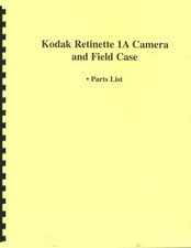 Kodak Retinette IA Camera Service Hints and Parts Catalog Reprint