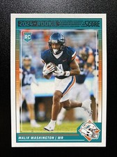 2024 Panini Score Malik Washington RC Rookie #370 Miami Dolphins