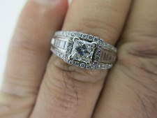 1.25 Carat 14K White Gold Diamond Engagement Ring   6.0 Grams   Value 8,500