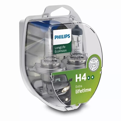 Philips LongLife EcoVision DuoBox H4 Halogen 60/55W 12V Autolampen Glühlampen