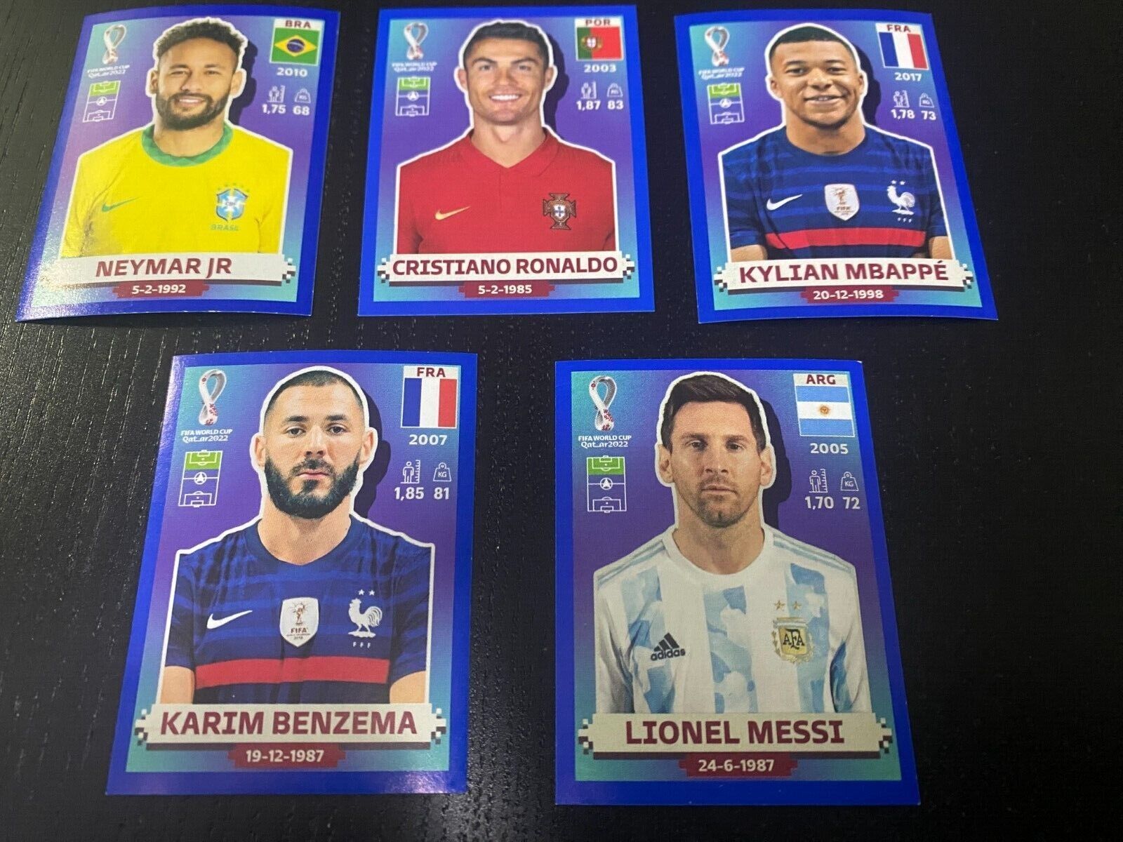 Panini World Cup Qatar 2022 Version messi Ronaldo Mbapee Neymar latin  america