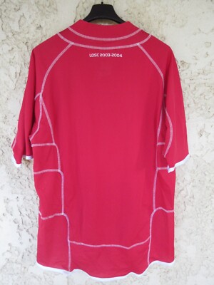 Maillot Vintage LOSC Lille 2003-2004 Kipsta Adidas – Maillot Domicile Rouge Taille XL