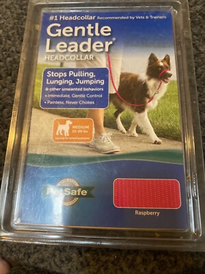 Gentle Leader Headcollar ~MEDIUM 25 - 60 lbs~ Color: Raspberry - #GL-Q-HC-M-RAS