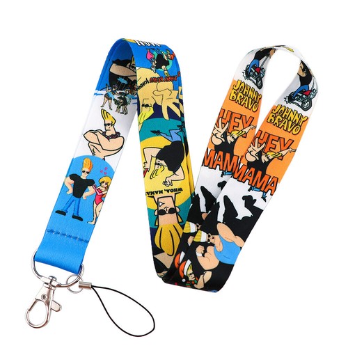 Johnny Bravo Cute Lanyard Phone Rope Keychains Phone For Keys ID Card ...