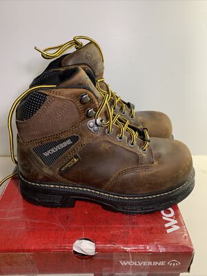 WOLVERINE Men's Hellcat 8" Composite Toe Work Boot – Waterproof Logger Boot With Steel Toe & Goodyear Welt