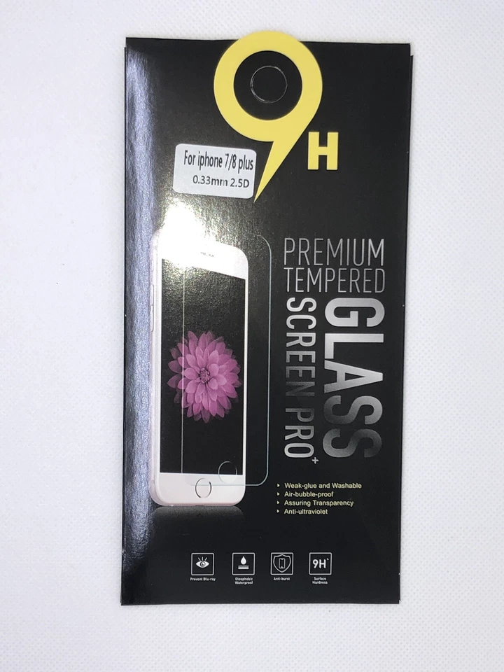 USA Stock Premium Real Screen Protector Tempered Glass For iPhone 7 plus  8 plus - Image 2 of 3