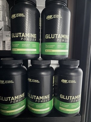  5 Lot Optimum Nutrition Glutamine Powder Unflavored 10.58 oz Exp May 2028