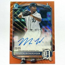 MALACHI WITHERSPOON Bowman 2025 Orange Wave Refractor /25 Auto