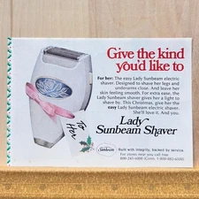 1972 Lady Sunbeam Shaver Vintage Print Ad Christmas Holiday Advert