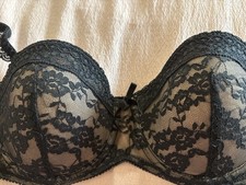 Adore Me lace Padded underwire bra in black lace Size 36B NWT