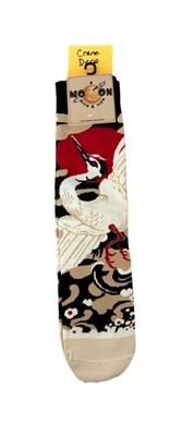 Crane Deco Tattoo Art Womens Socks Size 5-9 Graphic Novelty Designer Gift NEW