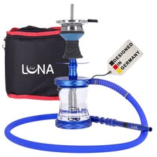 Luna Hookah Vacanza Shisha Wasserpfeife Komplett Set Blue with cutting