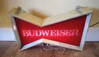Vintage  Budweiser “On Tap” Beer Bow-Tie Window Sign
