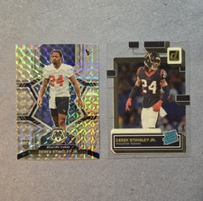 Derek Stingley Jr RC 2022 Mosaic Silver Prizm + Donruss Clearly Rated Rookie Lot
