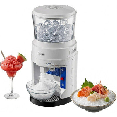 220lbs/h Electric Ice Crusher 8L Hopper 1500 RPM Adjustable Ice Texture for Home