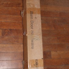 Winsoon Sliding Barn Door Hardware Track Kit Steel Frosted Black 12ft - Sealed