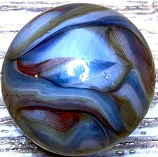DAS/JABO TRANSPARENT OXBLOOD SWIRLED SHOOTER .76" BOX03/264