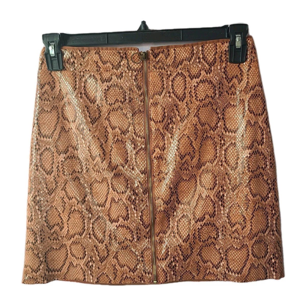 Jupe Express – Motif Léopard Métallisé – Dentelle – Taille XS – Longueur Genou