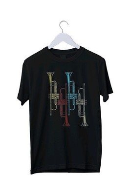 Retro Jazz Musik Trompeter Geschenke Trump Grafik Unisex T-Shirt S M L XL 2 3 4 XL 