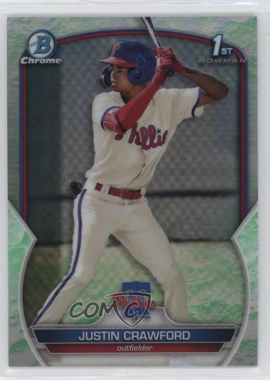 2023 Bowman Chrome Prospects Lunar Glow Refractor Justin Crawford #BCP-3 15g0