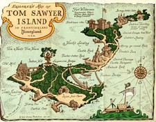 Disneyland - TOM SAWYER ISLAND - Vintage broc...