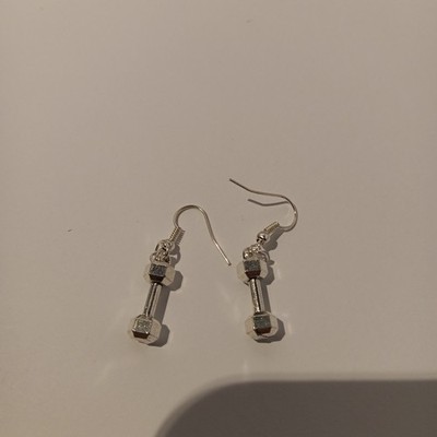 Crossfit dumb bell earrings