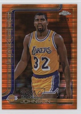 2025-26 Topps Chrome Orange Pulsar Refractor 9/25 Magic Johnson #244 HOF hs9