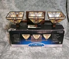 VTG Kichler Tiffany Style Lamp Light Mission Fields 3 Wall Mount Bath 119348 NOB