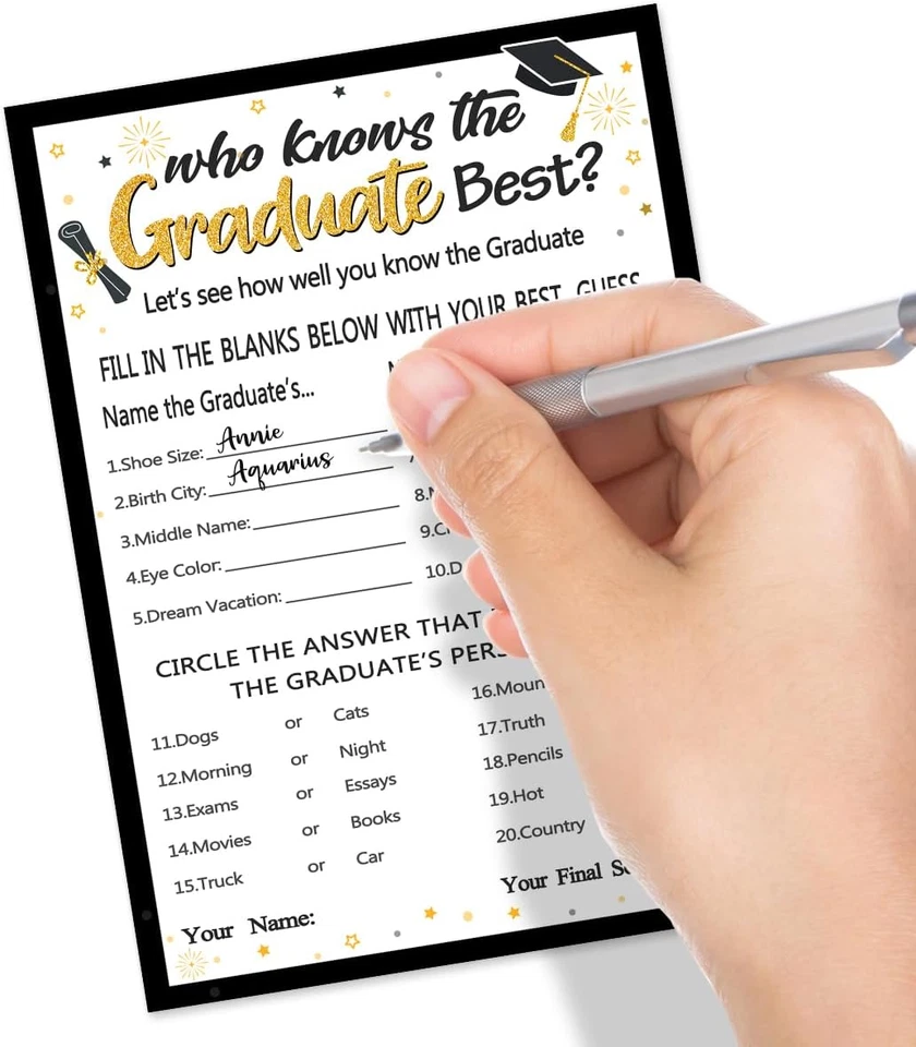 Yangmics Direct Who Knows the Graduates Best - Jogo de festa de formatura 2025 P - Imagem 4 de 4