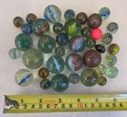 Vintage Glass Marbles Job Lot 500g Mixed Colours Various Sizes -5