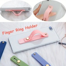 Universal Mobile Phone Holder Wrist Band Hand Finger Grip Stand Push Pull Plain