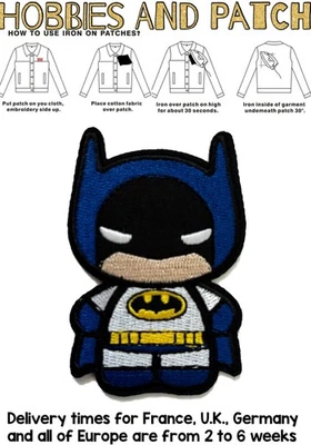 patch Batman toppa termoadesiva iron on supereroe uomo pipistrello mantello kid