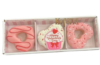Valentine s Day Donuts Pink Pastel Blush Sprinkles Love Resin Viral Heart Shape