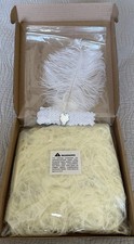 Soarer Ostrich Feather Boa Ivory W/Headband NEW