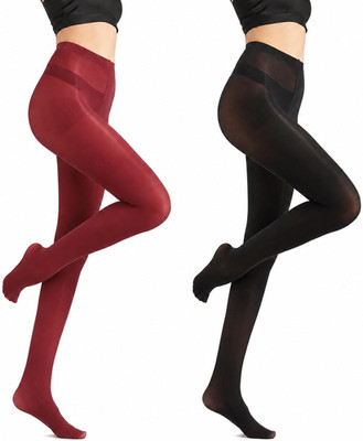Semi Opaque Tights for Women 40D - Control Top Pantyhose for Dress Skirt Boots &