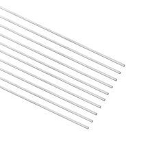 10Pcs 304 Stainless Steel Round Rods 1mm Dia 400mm Solid Shaft Rods